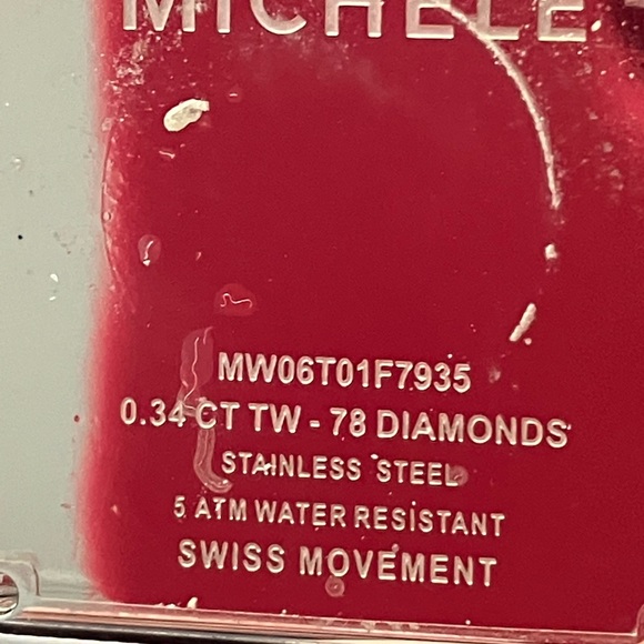 Michele CSX Diamond and black irredesent face watch w/day of the month c… - Picture 9 of 14